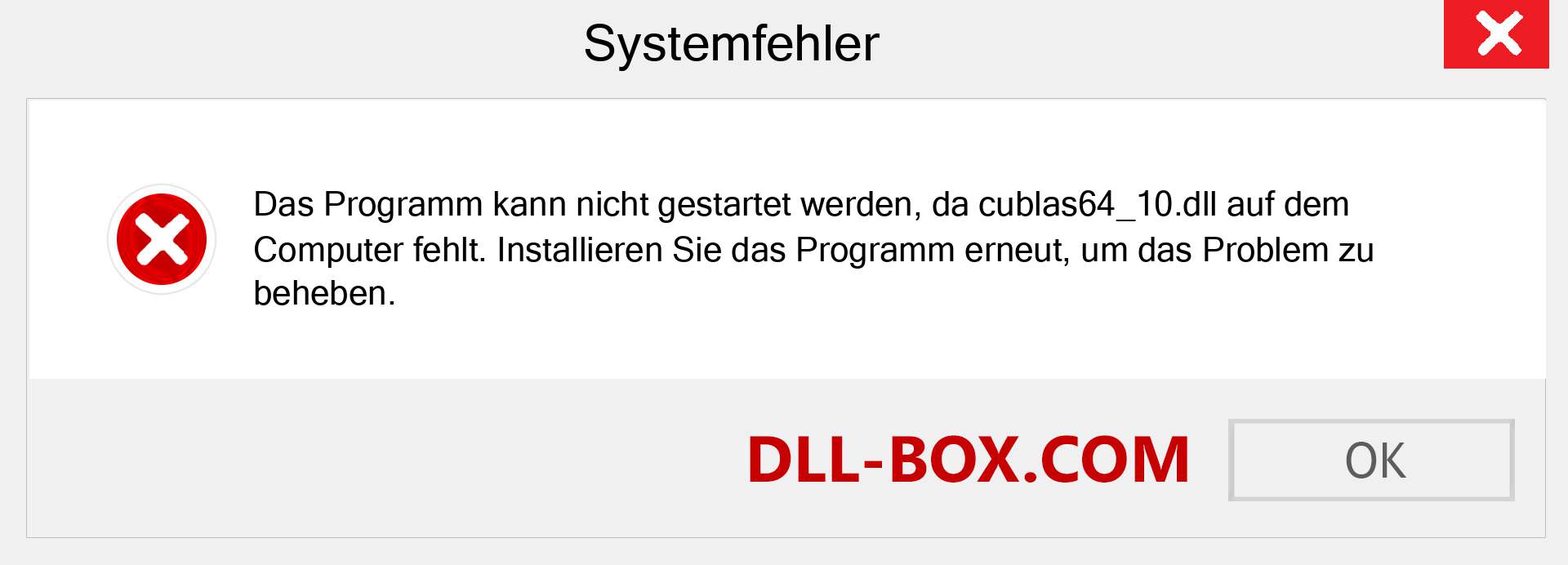 cublas64_10.dll-Datei fehlt?. Download für Windows 7, 8, 10 - Fix cublas64_10 dll Missing Error unter Windows, Fotos, Bildern